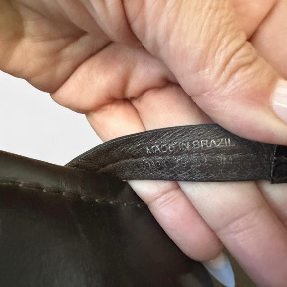 Tory Burch MILLER Croc Embossed SANDALS IN Chocolate BROWN SIZE 9 - Picture 6 of 7